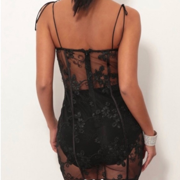 Lucy in the Sky | Lace Mesh Dress - Picture 3 of 3